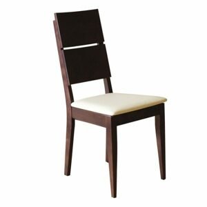 Čalouněná jídelní židle KT173, buk (Barva dřeva: Bělená, Potah: Ekokůže)