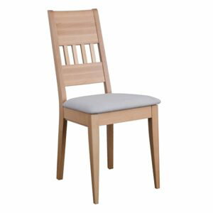 Čalouněná jídelní židle KT174, buk (Barva dřeva: Bělená, Potah: Ekokůže)