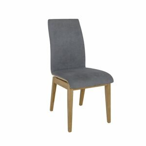 Čalouněná jídelní židle KT176, buk (Barva dřeva: Bělená, Potah: Ekokůže)