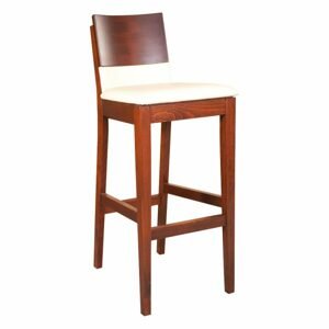 Čalouněná barová židle KT192, v80, buk (Barva dřeva: Šedá, Potah: Toptextil)