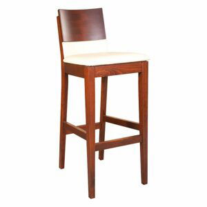 Čalouněná barová židle KT192, v80, buk (Barva dřeva: Lausane, Potah: Ekokůže)