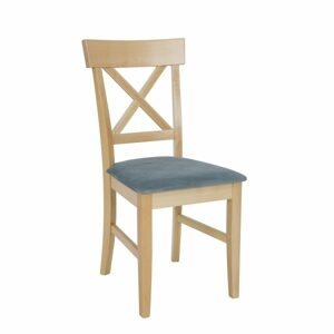 Čalouněná jídelní židle KT193, buk (Potah: Ekokůže, Barva dřeva: Bělená)