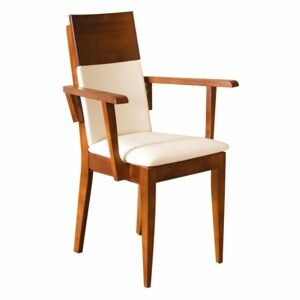 Čalouněná jídelní židle KT370, dub (Barva dřeva: Brendy, Potah: Ekokůže)