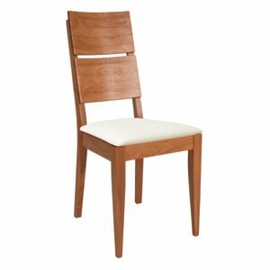 Čalouněná jídelní židle KT373, dub (Barva dřeva: Bělená, Potah: Ekokůže)