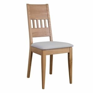 Čalouněná jídelní židle KT375, dub (Barva dřeva: Bělená, Potah: Ekokůže)