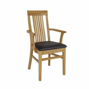 Čalouněná jídelní židle KT378, dub (Barva dřeva: Bělená, Potah: Ekokůže)