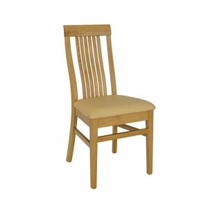 Čalouněná jídelní židle KT379, dub (Barva dřeva: Bělená, Potah: Ekokůže)