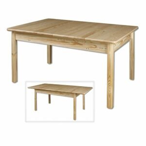 Jídelní rozkládací stůl ST102, 140-180x75x90, borovice (Barva dřeva: Přírodní (lakovaná))