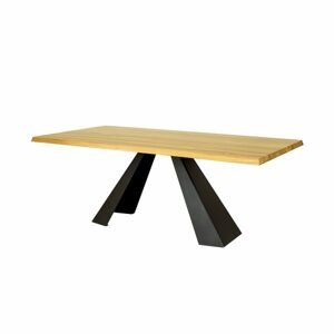 Jídelní stůl ST370, 160x75x90, dub/kov (Délka: 90, Barva dřeva: Bělená)