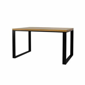 Jídelní stůl ST373, 120x75x80, dub/kov (Délka: 80, Deska stolu: 2-5, Barva dřeva: Surová (bez moření))