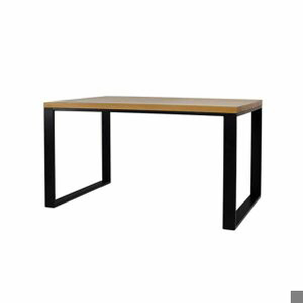 Jídelní stůl ST373, 200x75x100, dub/kov (Délka: 100, Deska stolu: 4, Barva dřeva: Přírodní (lakovaná))