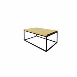 Konferenční stůl ST375, 100x45x70, dub/kov (Délka: 70, Deska stolu: 2-5, Barva dřeva: Přírodní (lakovaná))