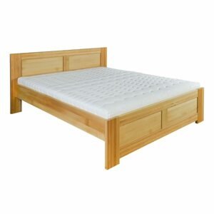Dřevěná postel LK112, 200x200, buk (Barva dřeva: Surová (bez moření))