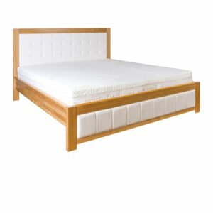Čalouněná postel LK114, 120x200, buk (Barva dřeva: Přírodní (lakovaná))