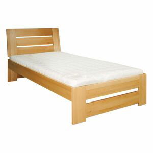 Dřevěná postel LK182, 100x200, buk (Barva dřeva: Přírodní (lakovaná))