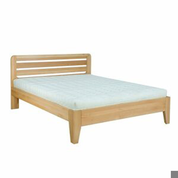 Dřevěná postel LK189, 160x200, buk (Barva dřeva: Koniak)