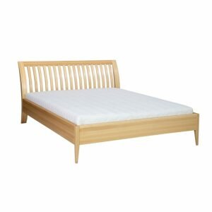 Dřevěná postel LK191, 120x200, buk (Barva dřeva: Přírodní (lakovaná))