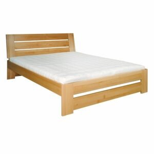 Dřevěná postel LK192, 120x200, buk (Barva dřeva: Přírodní (lakovaná))
