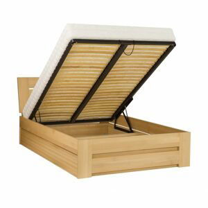 Dřevěná postel LK192 BOX, 100x200, buk (Barva dřeva: Cherry)