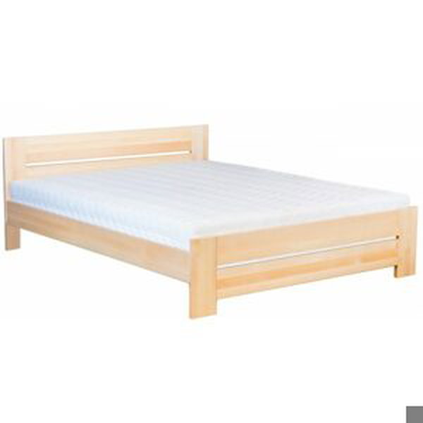 Dřevěná postel LK198, 180x200, buk (Barva dřeva: Přírodní (lakovaná))
