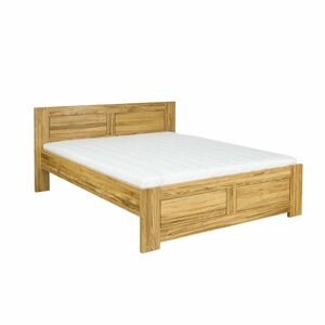 Dřevěná postel LK212, 140x200, dub (Barva dřeva: Bělená)