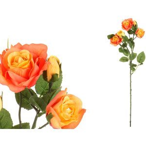 Růže, barva oranžová. Květina umělá. KUM3223