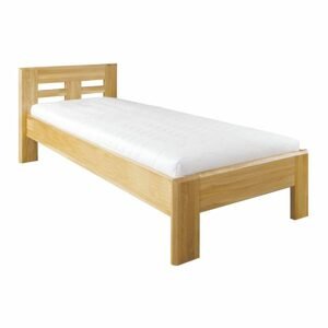 Dřevěná postel LK260, 80x200, dub (Barva dřeva: Brendy)