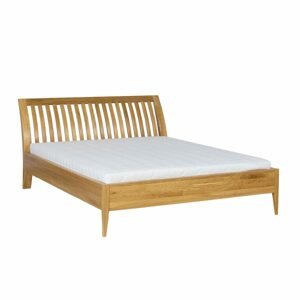 Dřevěná postel LK291, 140x200, dub (Barva dřeva: Bělená)