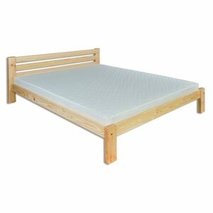 Dřevěná postel LK105, 120x200, borovice (Barva dřeva: Surová (bez moření))