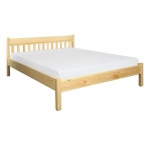 Dřevěná postel LK116, 120x200, borovice (Barva dřeva: Dub)