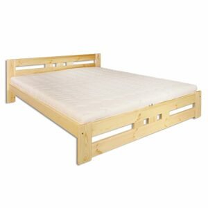 Dřevěná postel LK117, 120x200, borovice (Barva dřeva: Přírodní (lakovaná))