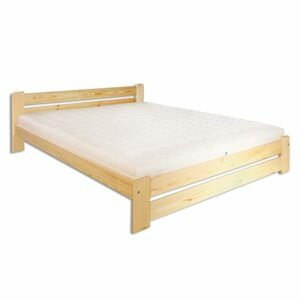 Dřevěná postel LK118, 140x200, borovice (Barva dřeva: Dub)
