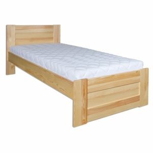 Dřevěná postel LK121, 100x200, borovice (Barva dřeva: Šedá)