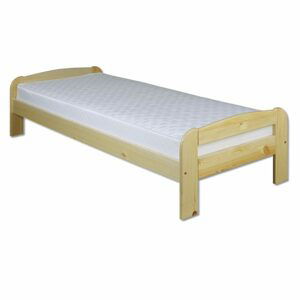 Dřevěná postel LK122, 80x200, borovice (Barva dřeva: Surová (bez moření))