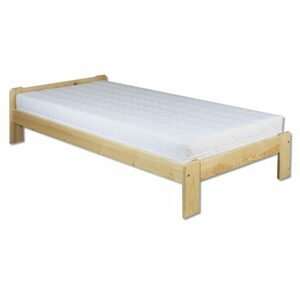 Dřevěná postel LK123, 100x200, borovice (Barva dřeva: Přírodní (lakovaná))