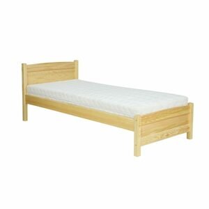 Dřevěná postel LK125, 100x200, borovice (Barva dřeva: Šedá)