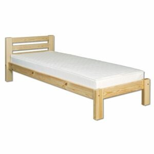 Dřevěná postel LK127, 100x200, borovice (Barva dřeva: Šedá)