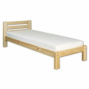 Dřevěná postel LK127, 90x200, borovice (Barva dřeva: Přírodní (lakovaná))