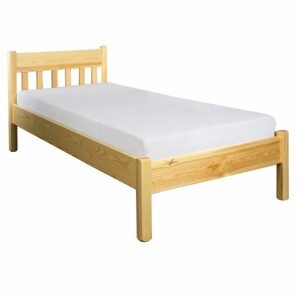 Dřevěná postel LK156, 100x200, borovice (Barva dřeva: Šedá)