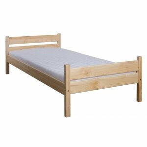 Dřevěná postel LK157, 100x200, borovice (Barva dřeva: Šedá)