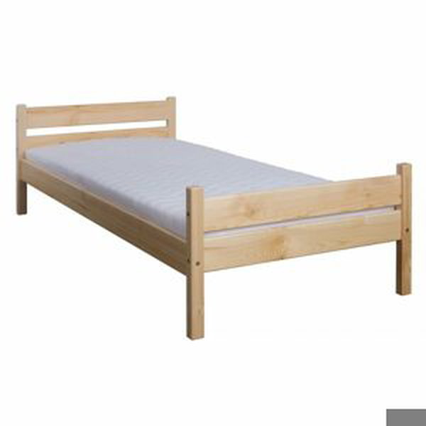 Dřevěná postel LK157, 100x200, borovice (Barva dřeva: Olše)