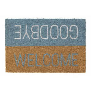 Rohožka 147 Ruco print 809 welcome goodbye blue