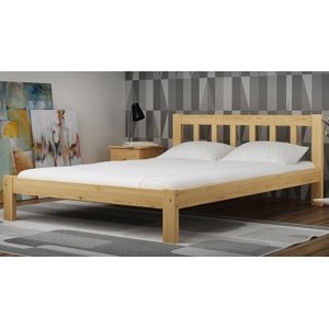Dřevěná postel Ofelia 140x200 + rošt ZDARMA (Barva dřeva: Šedá)