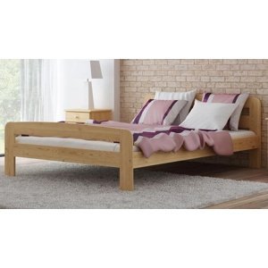 Dřevěná postel Klaudia 120x200 + rošt ZDARMA (Barva dřeva: Borovice)