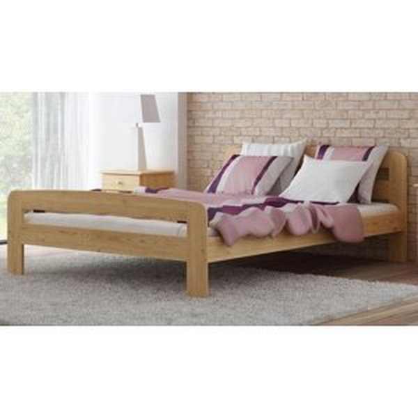 Dřevěná postel Klaudia 160x200 + rošt ZDARMA (Barva dřeva: Bílá)