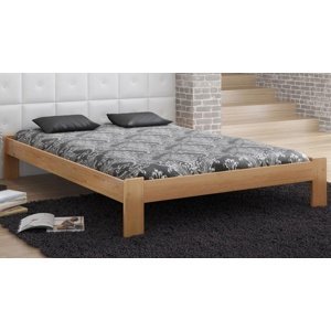 Dřevěná postel Ada 120x200 + rošt ZDARMA (Barva dřeva: Olše)