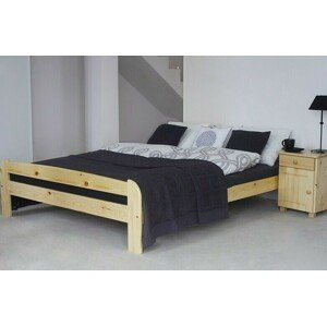Dřevěná postel Ania 120x200 + rošt ZDARMA (Barva dřeva: Borovice)