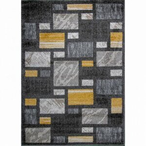Kusový koberec Walton 5796A šedo-žlutý (Varianta: 120 x 170 cm)