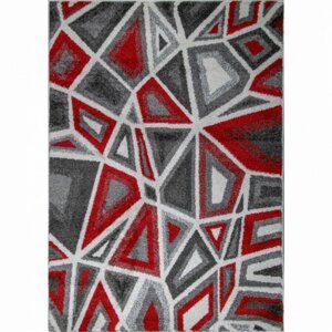 Kusový koberec Walton 5797A bílo-červený (Varianta: 120 x 170 cm)