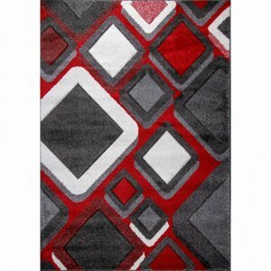 Kusový koberec Wilmer 5801A černo-červený (Varianta: 160 x 230 cm)